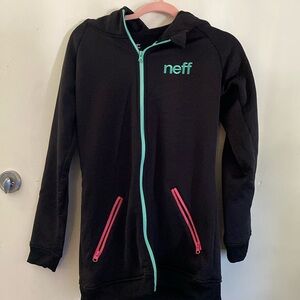 Neff M long zip front hoodie